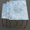 1950/70 Série de 3 Tables Gigognes Modèle Bambou avec Pieds Maison Baguès – Image 3