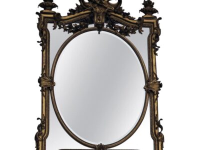 Miroir parecloses doré N3 aux urnes porte feux