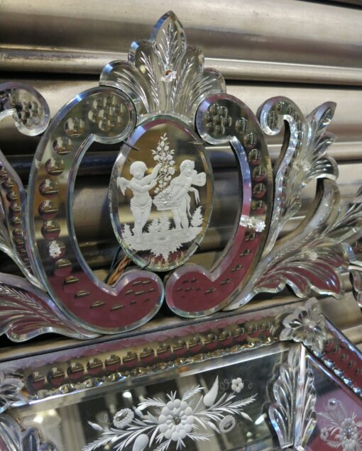 Venitien mirror with angels - Image 3