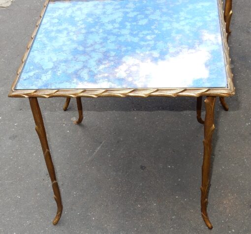 1950/70 Série de 3 Tables Gigognes Modèle Palmier Maison Charles – Image 7