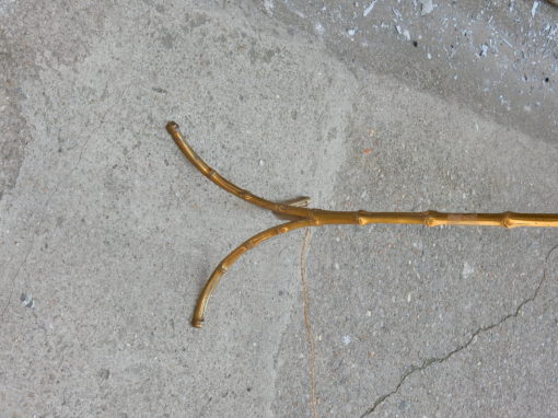 1950/70 Lampadaire en Bronze Doré Maison Baguès Modèle Bambou Tripode – Image 5