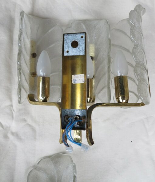 1970' Sconces Pair Crystal By Fagerlund Karl - Image 4