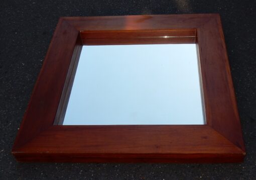 1950' Mirror Art Deco Mahogany Light Style Maxime Old 100 X 100 cm - Image 4