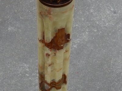1970 'Onyx Column And Gilded Bronze Corynthian Style
