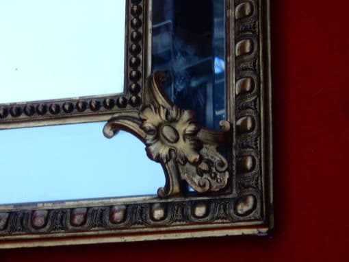 1880' Miroir Style Régence à Coquille Parecloses Doré à l'Or 113 x 83 cm – Image 5