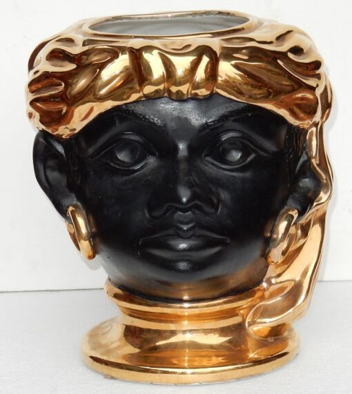 1950/70' Hides ceramic jar has decoration Nubian' Head
