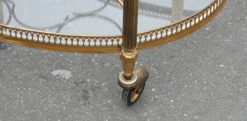1950/70 Pair Of Rolling Bar In Brass Maison Bagués  in The Style of  L XVI - Image 5