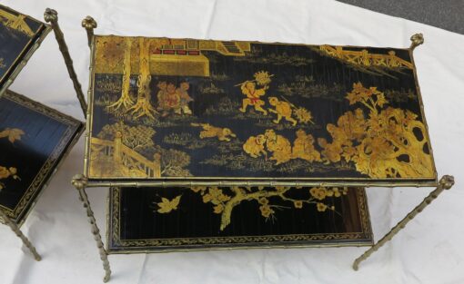 pair Coffee table Maison Bagués  lacquer of china palmtree model - Image 3