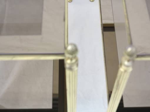 Pair of ends of sofas style Bagués bronze with smoked glass circumference mirror - Image 7