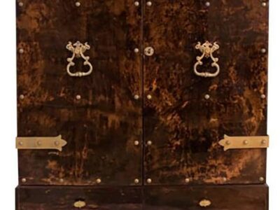 1950' Lacquered Goatskins Bar by Aldo Tura
