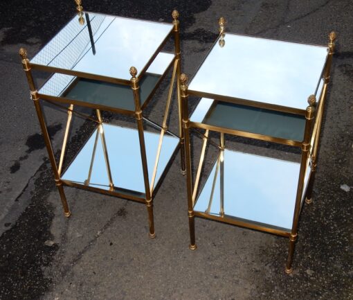1950/70' Pair of Shelves has 3 levels Maison Bagués With Mirror 32 X 32 cm