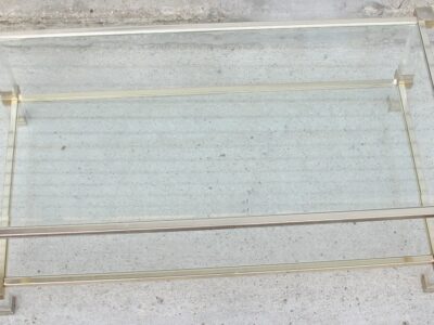 Pair of coffee tables Pierre Vandel lucite