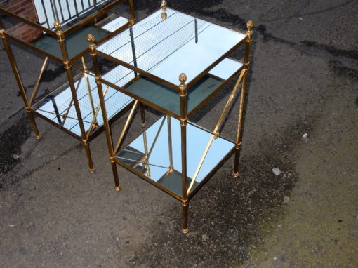 1950/70' Pair of Shelves has 3 levels Maison Bagués With Mirror 32 X 32 cm - Image 5