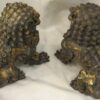 19th Pair of Dogs Fu or Chinese Lion in golden cast iron - Image 6