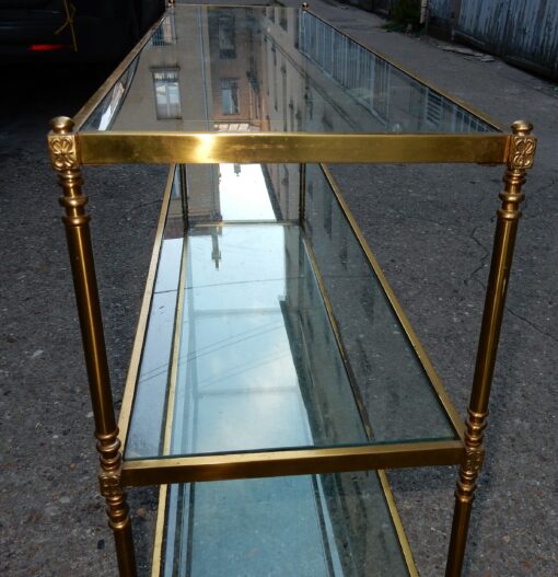 1950/70'  Etagere ou Console  Maison Jansen a 3 Niveaux 131 x 34 cm – Image 3