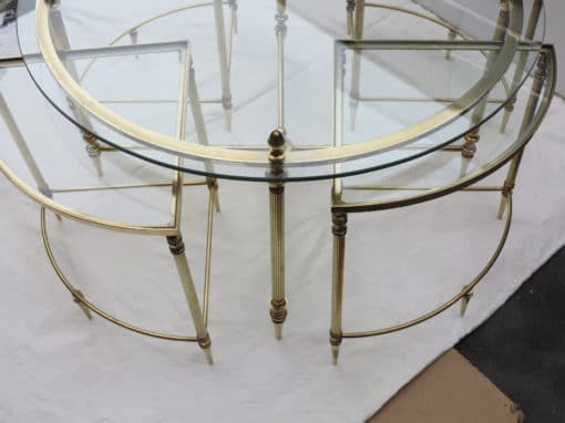 1950/70' Coffee table Maison Bagués bronze and her 4 tables - Image 6