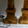 1970' Paire de Lampes Obelisques en Laiton Style Maison Jansen – Image 4