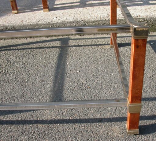 Coffee table Pierre Vandel  burr walnut - Image 5