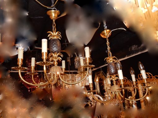 1950-1970 'Pair of Chandelier Pineapple in The Style of Maison Charles - Image 3