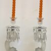 1950 Pair of Candlesticks Baccarat signed to the Delphins