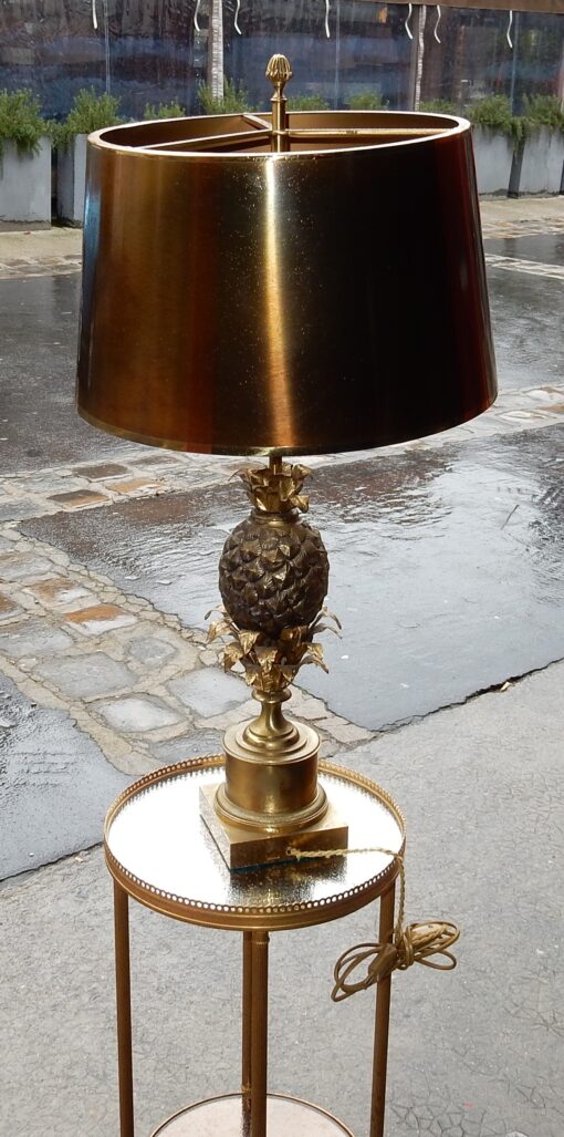 1950/70 Pin Apple  Bronze Lamp Signed  Charles & Fils - Image 2