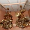 1970' Paire de  lustres Au Feuillage  Maison Jansen en Laiton
