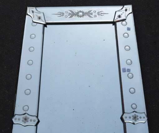 1900' Venice Rectangular Mirror with Flowers and Bubbles 200 x 67 cm - Image 8