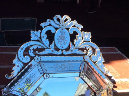 1900' Venitian mirror style LXIV  with bird  129  X 77 - Image 6