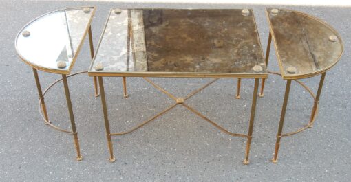 1950/70 Tripartite Table in Brass Style Maison Baguès - Image 3