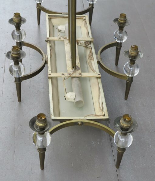 1950/70' Lustre Style Jacques Adnet 8 Lumières – Image 7