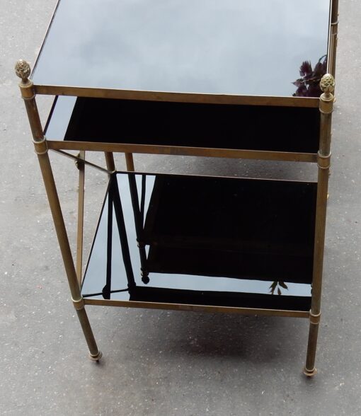 1950/70' Pair of Shelves has 3 levels Maison Bagués With Black Opaline - Image 5