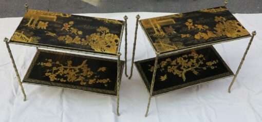 pair Coffee table Maison Bagués  lacquer of china palmtree model - Image 2