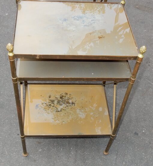 1950/70' Pair of Shelves has 3 Levels Maison Baguès with Crosses Flower - Image 4