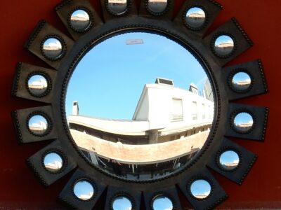 1970/80' Convex Mirror with its 16 small convex mirrors
