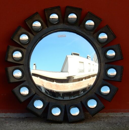 1970/80' Miroir convexe avec ses 16 petits miroirs convexes