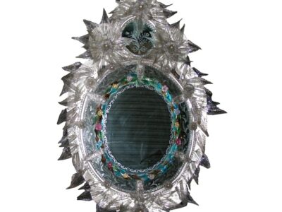 Miroir Murano décor feuillage