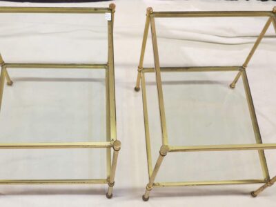 1950/70 Paire de Bouts de Canapés en Bronze, Maison Baguès 47 X 42 cm