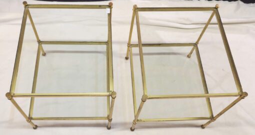1950/70 Paire de Bouts de Canapés en Bronze, Maison Baguès 47 X 42 cm