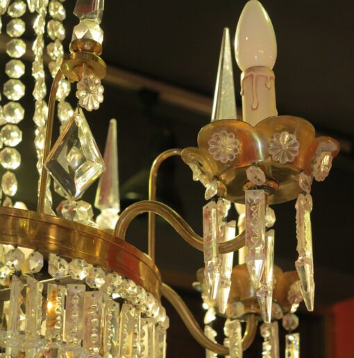 1950' Chandelier Maison Baguès has 6 Branches and 6 Daggers - Image 6