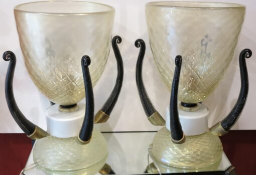 Paire de lampes cristal de Murano – Image 2