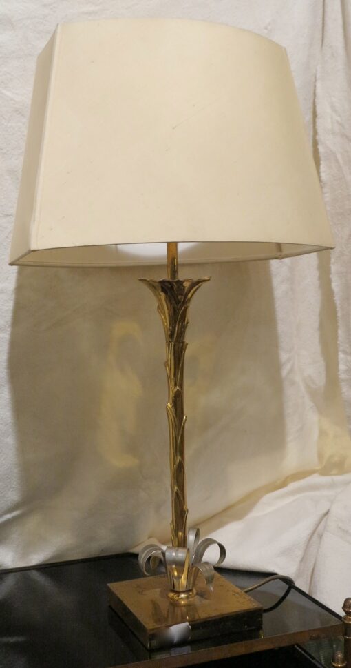 Golden bronze lamp Maison Bagués decoration palm tree