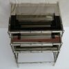1950/70 Series of 3 Nesting tables chromed brass Model Bamboo Adnet Jacques top silvered frame - Image 2