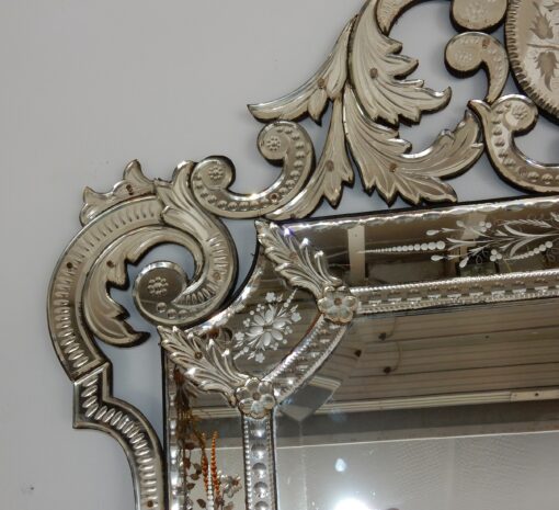 1880/1900' Venitian Mirror Napoleon 3 has Front wall   202 H X 138 cm - Image 3