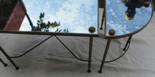 Tripartite table tans and aged mirror style Maison Bagués - Image 3