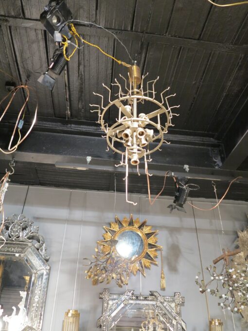 Paire de lustres Venini cristal de Murano de forme pentagonale modéle Tronchi par Véronese – Image 2