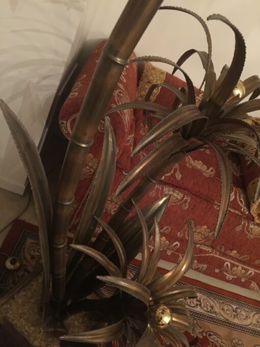 1970' Maison Jansen Paris Palm Tree Floor Lamp By Barbier For Maison Jansen - Image 8