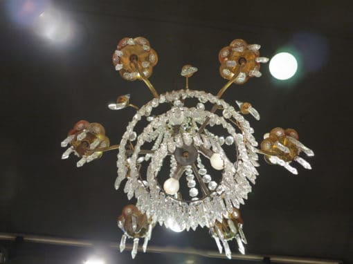 1950' Chandelier Maison Baguès has 6 Branches and 6 Daggers - Image 4