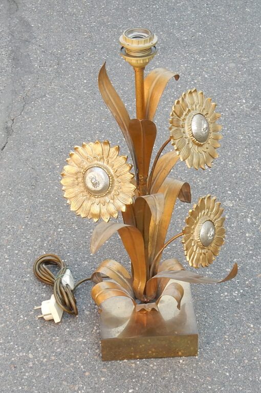 1970' Lampe aux Tournesols Style Maison Jansen – Image 5