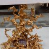 1970 'Pair Of Coral Decor Lamps Gilt Bronze And Amethyst By Boeltz - Image 6
