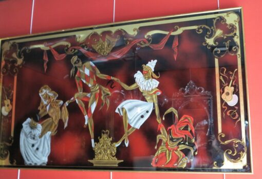 Comedia del Arte > églomisé glass panel - Image 4